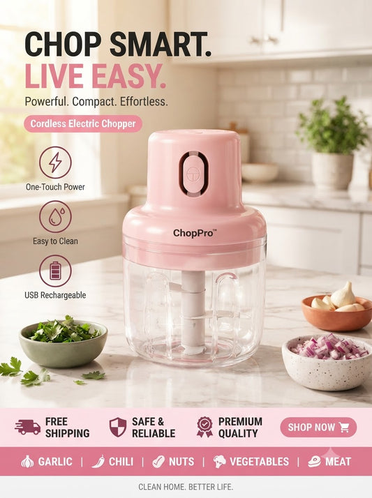 𝐂𝐡𝐨𝐩𝐏𝐫𝐨™ – 𝐂𝐨𝐫𝐝𝐥𝐞𝐬𝐬 𝐄𝐥𝐞𝐜𝐭𝐫𝐢𝐜 𝐅𝐨𝐨𝐝 𝐂𝐡𝐨𝐩𝐩𝐞𝐫